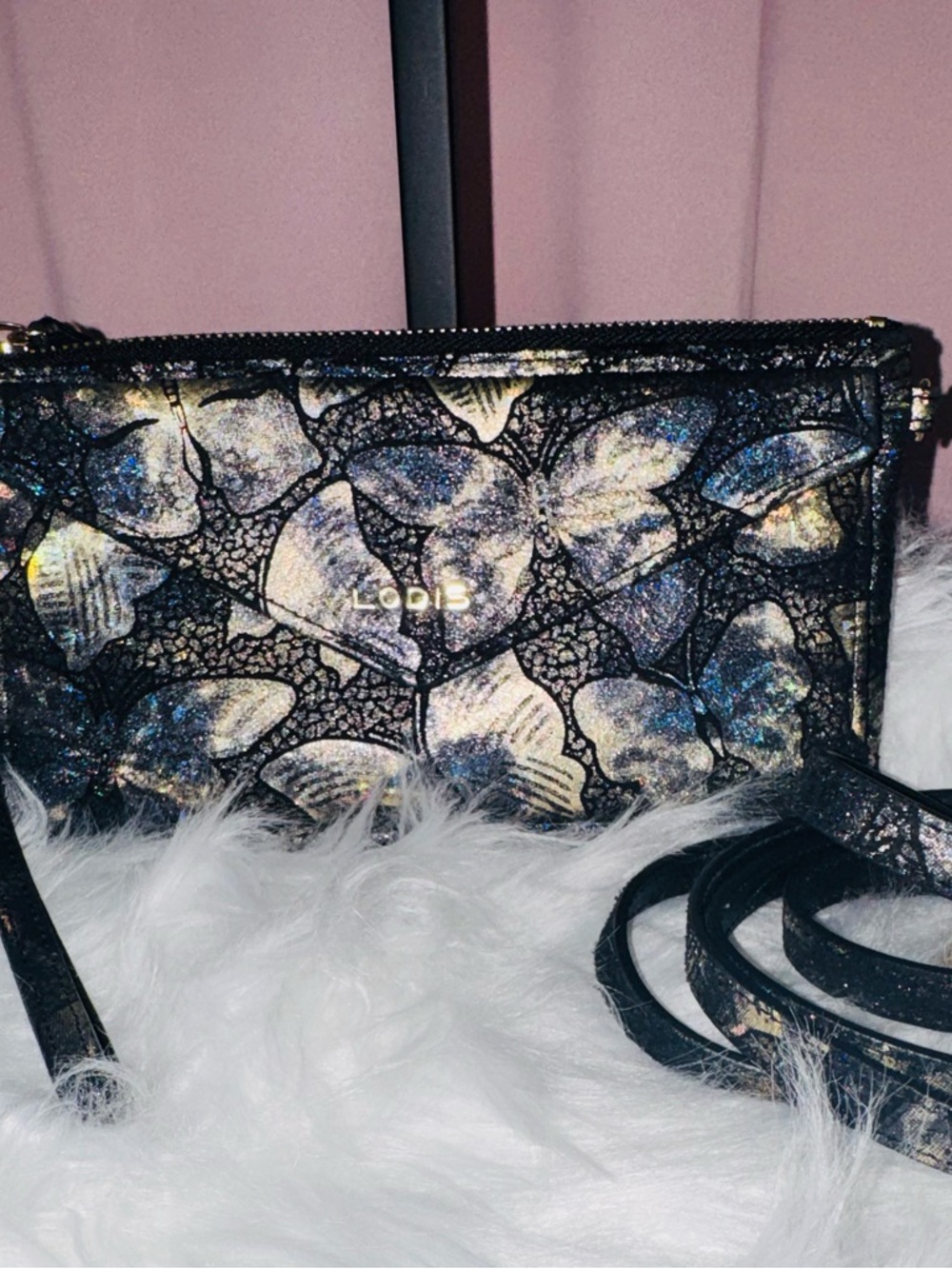 Lodis Butterfly Crossbody Wallet 🦋✨ Sparkly, Boujee
